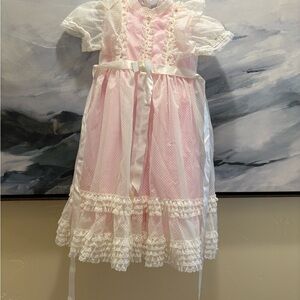 Pink & White Lace Dress w mini world vintage dress Provo, Utah Easter dress